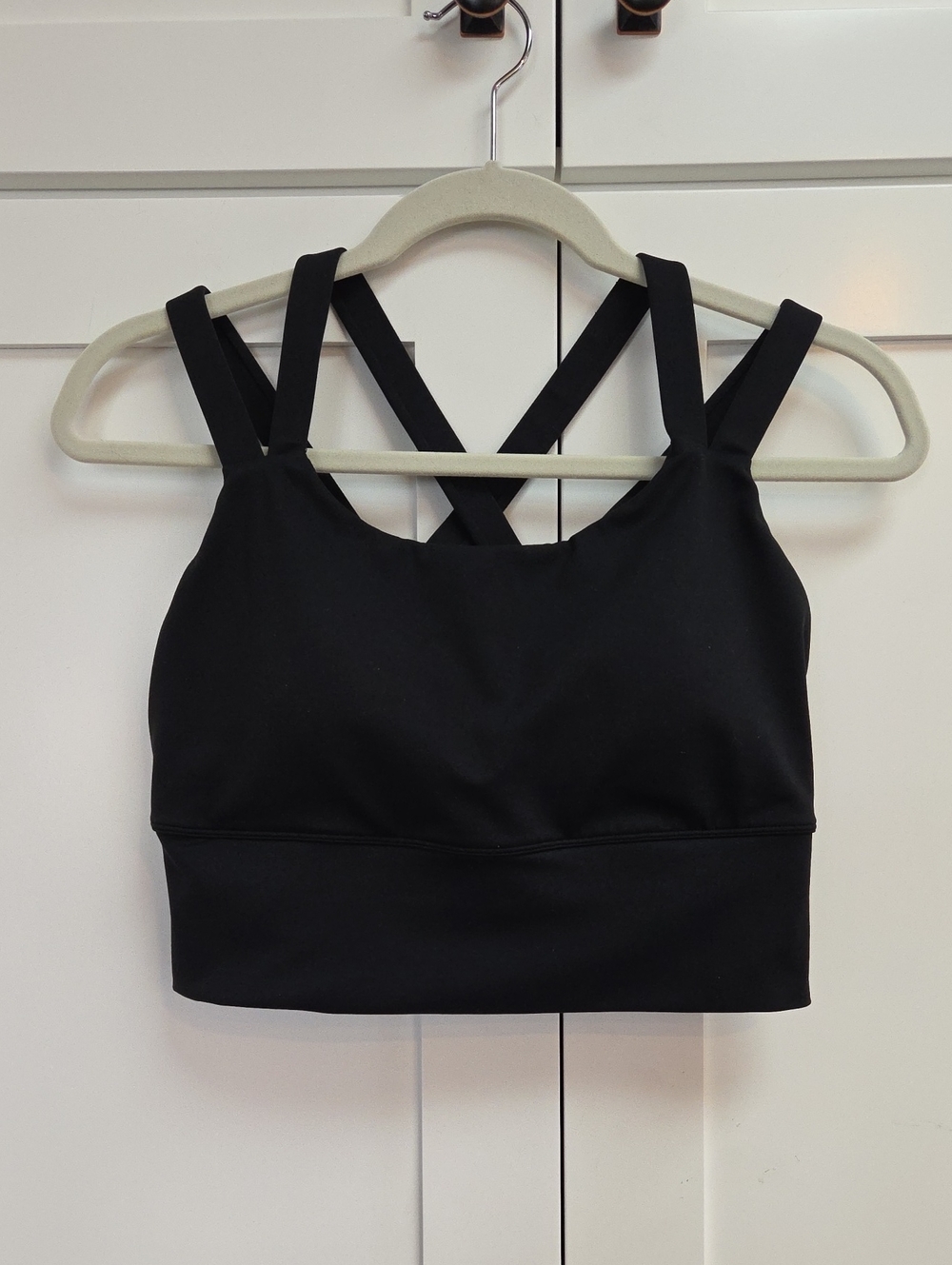Senita Athletics Black Double-Strap Sports Bra Size Large